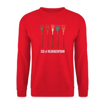 Rechenzentrum Gärtner Garten Gartenarbeit - Unisex Pullover - Rot - Vorne - Alina (178cm) & Michal (187cm)