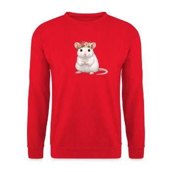 Rat - Sweat-shirt Unisexe - rouge - Devant - Alina (178cm) & Michal (187cm)