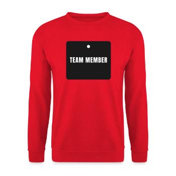 Team Member Badge - Team Member Club Sports - Unisex Sweatshirt - red - Front - Alina (178cm) & Michal (187cm)