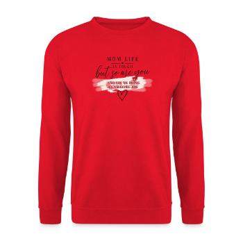 Citation de Job Incroyable Rose - Sweat-shirt Unisexe - rouge - Devant - Alina (178cm) & Michal (187cm)