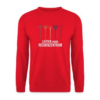 Programmierer Stundenlohn Rechenzentrum - Unisex Pullover - Rot - Vorne - Alina (178cm) & Michal (187cm)