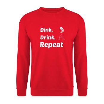Dink drink repeat - Unisex Sweatshirt - red - Front - Alina (178cm) & Michal (187cm)