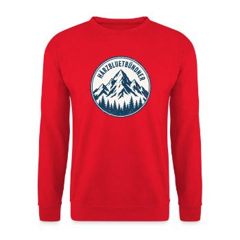Grisons - Sweat-shirt Unisexe - rouge - Devant - Alina (178cm) & Michal (187cm)