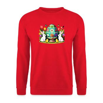 Parade des œufs floraux de Pâques - Sweat-shirt Unisexe - rouge - Devant - Alina (178cm) & Michal (187cm)