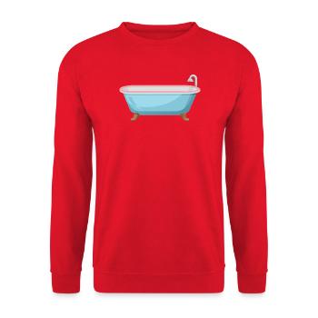 Baignoire - Sweat-shirt Unisexe - rouge - Devant - Alina (178cm) & Michal (187cm)
