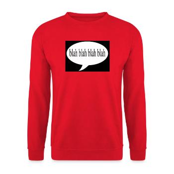 Blah Blah Blah - Sweat-shirt Unisexe - rouge - Devant - Alina (178cm) & Michal (187cm)