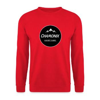 CHAMONIX - Sweat-shirt Unisexe - rouge - Devant - Alina (178cm) & Michal (187cm)