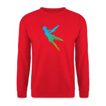 Gradient fairy with wings - Unisex Sweatshirt - red - Front - Alina (178cm) & Michal (187cm)