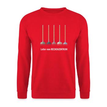 Programmierer 6 Stages of debugging - Unisex Pullover - Rot - Vorne - Alina (178cm) & Michal (187cm)