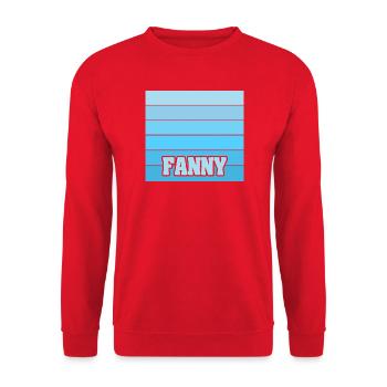 Girl's name Fanny - Unisex Sweatshirt - red - Front - Alina (178cm) & Michal (187cm)