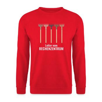 Admin Programmierer ITler Informatiker Spruch EXE - Unisex Pullover - Rot - Vorne - Alina (178cm) & Michal (187cm)