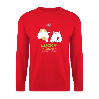 Amour des chats - Sweat-shirt Unisexe - rouge - Devant - Alina (178cm) & Michal (187cm)
