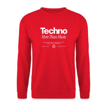 Techno More Than Music - Unisex Sweatshirt - red - Front - Alina (178cm) & Michal (187cm)