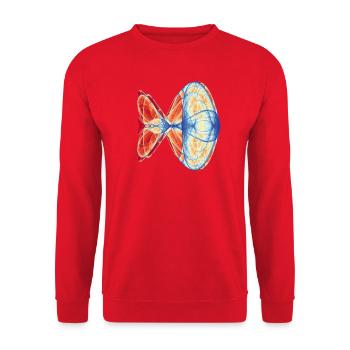 Feu et Glace - Art du Chaos - Sweat-shirt Unisexe - rouge - Devant - Alina (178cm) & Michal (187cm)