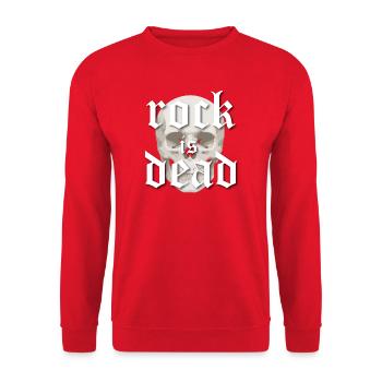 Rock Is Dead Skull Gothic - Unisex Sweatshirt - red - Front - Alina (178cm) & Michal (187cm)
