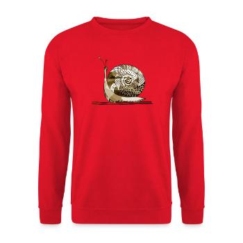escargot - Sweat-shirt Unisexe - rouge - Devant - Alina (178cm) & Michal (187cm)