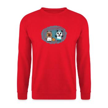 Sport - Sweat-shirt Unisexe - rouge - Devant - Alina (178cm) & Michal (187cm)