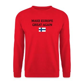 Rendre l’Europe Grande à Nouveau – Finlande - Sweat-shirt Unisexe - rouge - Devant - Alina (178cm) & Michal (187cm)