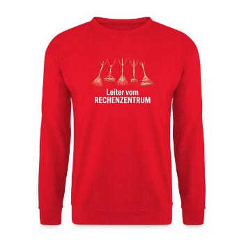 Hello World Programmiersprachen Programmierer Nerd - Unisex Pullover - Rot - Vorne - Alina (178cm) & Michal (187cm)