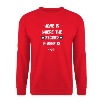 Vinyl - Unisex Sweatshirt - red - Front - Alina (178cm) & Michal (187cm)