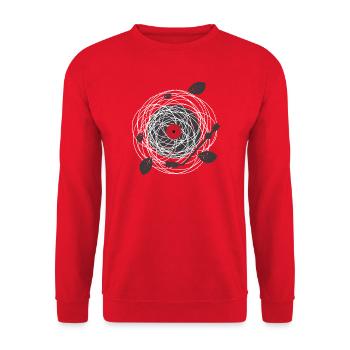 Vinyl - Unisex Pullover - Rot - Vorne - Alina (178cm) & Michal (187cm)