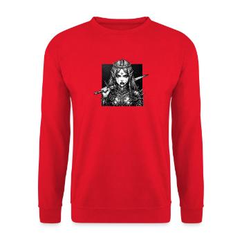 Moon Queen Elven Warrior - Unisex Sweatshirt - red - Front - Alina (178cm) & Michal (187cm)
