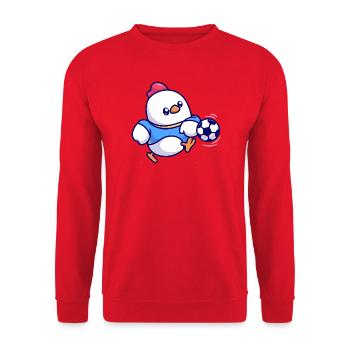 Chick Soccer Kick - Unisex Sweatshirt - red - Front - Alina (178cm) & Michal (187cm)