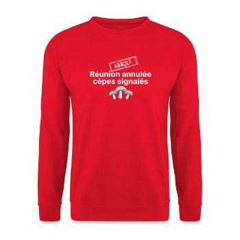réunion annulée cèpes signalés - Sweat-shirt Unisexe - rouge - Devant - Alina (178cm) & Michal (187cm)
