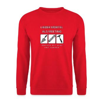 Maurer T-Shirt - Unisex Pullover - Rot - Vorne - Alina (178cm) & Michal (187cm)