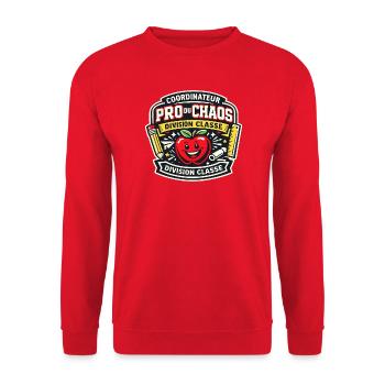 Pro du Chaos Division Classe - Sweat-shirt Unisexe - rouge - Devant - Alina (178cm) & Michal (187cm)