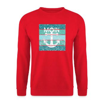 Moin Anker Retro - Unisex Sweatshirt - red - Front - Alina (178cm) & Michal (187cm)