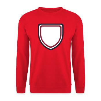 Coat of Arms Frame Bordeaux - Design your own text - Unisex Sweatshirt - red - Front - Alina (178cm) & Michal (187cm)