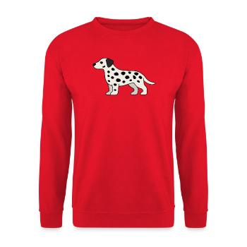 Conception des taches dalmates - Sweat-shirt Unisexe - rouge - Devant - Alina (178cm) & Michal (187cm)