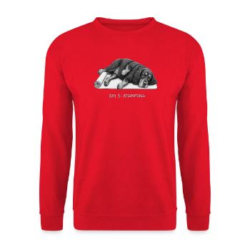 Gordon Setter Yoga Hund Tag 3 Versuch - Unisex Pullover - Rot - Vorne - Alina (178cm) & Michal (187cm)