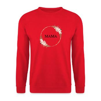 Gold Ring Floral Frame Pink - Unisex Sweatshirt - red - Front - Alina (178cm) & Michal (187cm)