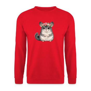 Chinchilla - Unisex Sweatshirt - red - Front - Alina (178cm) & Michal (187cm)
