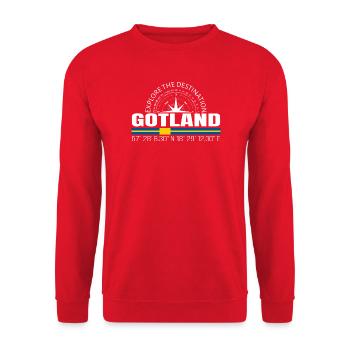 Gotland - Sweat-shirt Unisexe - rouge - Devant - Alina (178cm) & Michal (187cm)