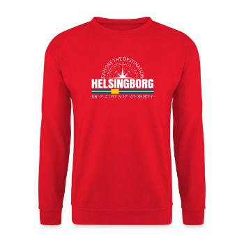 Helsingborg - Unisex Sweatshirt - red - Front - Alina (178cm) & Michal (187cm)