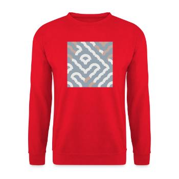 KUNST. NATUR. UMGEBUNG. ZEN. MEDITATION - Unisex Pullover - Rot - Vorne - Alina (178cm) & Michal (187cm)