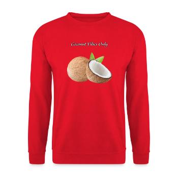 Coconut Vibes Only - Unisex Sweatshirt - red - Front - Alina (178cm) & Michal (187cm)