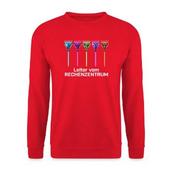 Landschaftsbauer Garten Schrebergarten - Unisex Pullover - Rot - Vorne - Alina (178cm) & Michal (187cm)