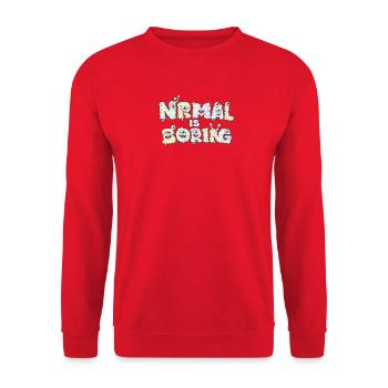 Mrml Is Boring: Creepy Slime Letters - Unisex Sweatshirt - red - Front - Alina (178cm) & Michal (187cm)