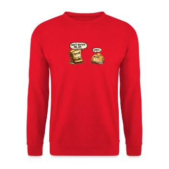 Toast - Unisex Pullover - Rot - Vorne - Alina (178cm) & Michal (187cm)