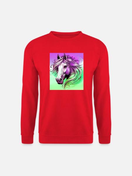 Pferd - Unisex Pullover - Rot
