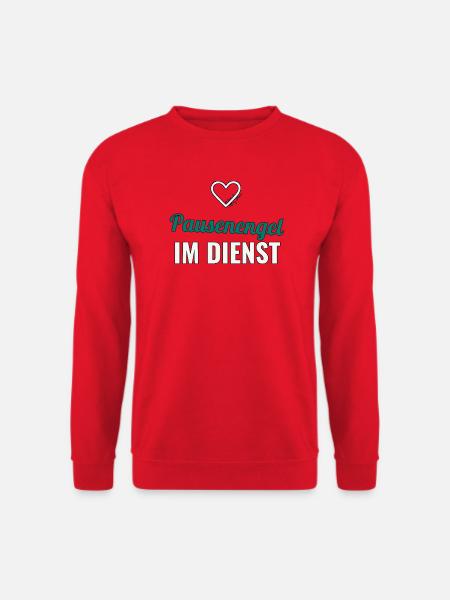 Pausenengel im Dienst – Geschenk für Lehrerin - Unisex sweater - rød