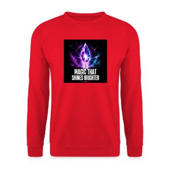 Magic Crystal: Light Shines Brighter - Unisex Sweatshirt - red - Front - Alina (178cm) & Michal (187cm)