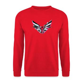 Glitch Angel Dark Y2K Streetwear - Sweat-shirt Unisexe - rouge - Devant - Alina (178cm) & Michal (187cm)