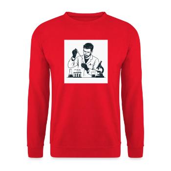 Scientifique de laboratoire avec pipette - Sweat-shirt Unisexe - rouge - Devant - Alina (178cm) & Michal (187cm)