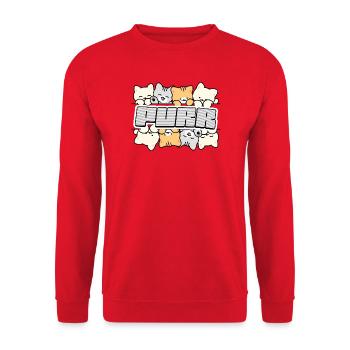 Logo de l’équipe de chats - Sweat-shirt Unisexe - rouge - Devant - Alina (178cm) & Michal (187cm)