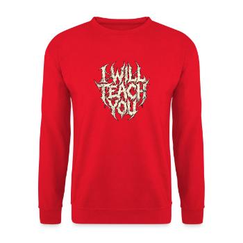 Heavy Metal Lehrer - Unisex Pullover - Rot - Vorne - Alina (178cm) & Michal (187cm)